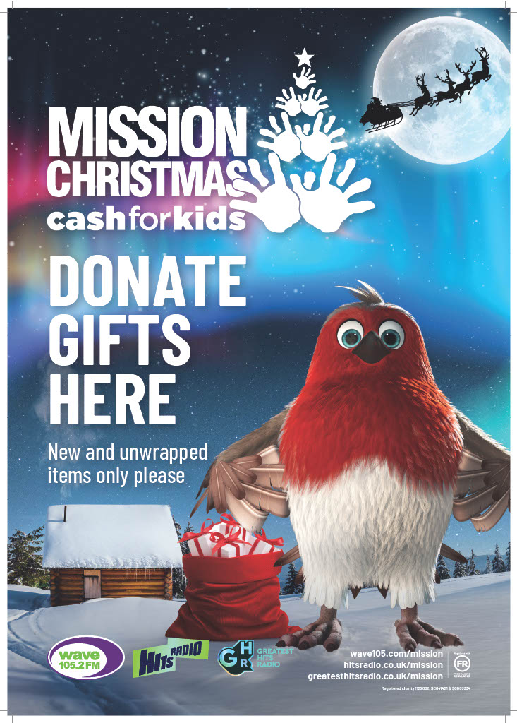 We are delighted to be a drop off point for Mission Christmas gifts again this year.