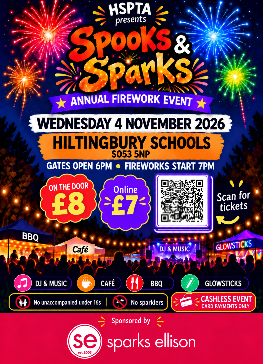 We Are Delighted To Be Sponsoring Spooks & Sparks